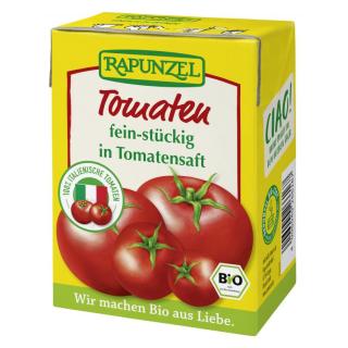 Tomaten fein-stückig in Tomatensaft im Tetra Pak