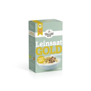 Gold-Leinsaat geschrotet glutenfrei