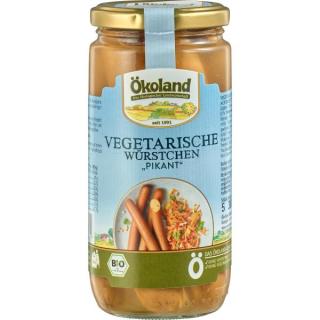 Vegetarische Würstchen pikant