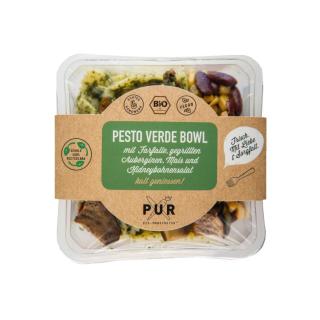 Pesto Verde Bowl Farfalle, gegril.  Aubergin to go