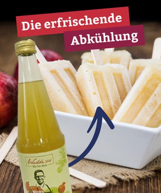 Apfelsaft-Eis