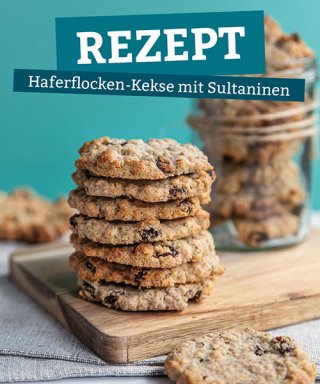 Haferflocken-Kekse mit Sultaninen