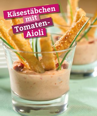 Käsestäbchen mit Tomaten-Aioli