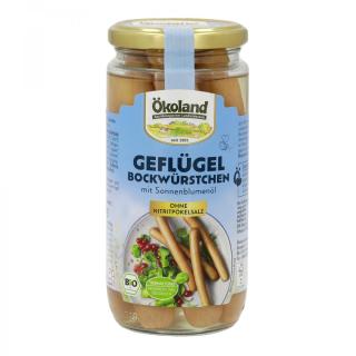 Geflügel-Bockwürstchen in zarter Eigenhaut