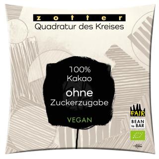 Quadratur des Kreises - 100% Kakao ohne Zuckerzugabe VEGAN